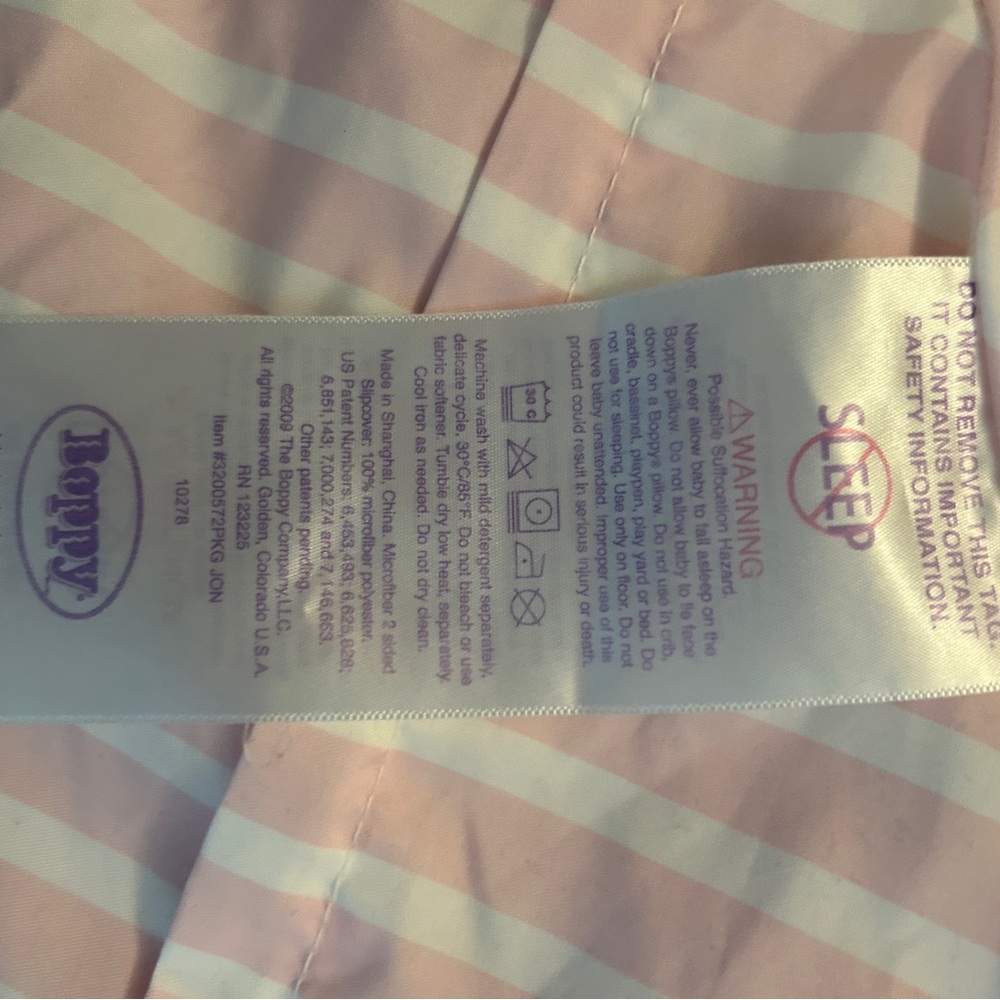 Pink and White Striped Boppy Nursing Pillow - Picture 4 of 4